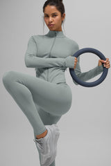 Airbrush Corset Full Zip Jacket - Lunar Grey