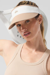 Colorblock Visor - Macadamia/White