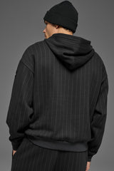 Pinstripe Hoodie - Black Pinstripe
