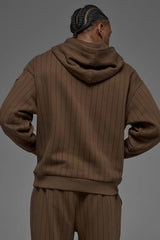 Pinstripe Hoodie - Espresso Pinstripe