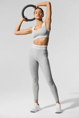 Alosoft High-Waist 7/8 Better Together Legging - Athletic Heather Grey/White