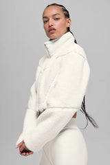 Sherpa Cropped Slope Side Jacket - Ivory