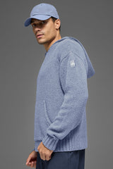 Textured Knit Hoodie - Winter Frost