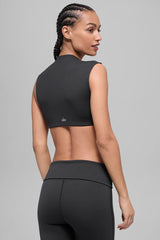 ALO Softsculpt Capped Out Short Sleeve - Black