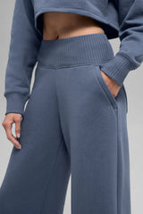 Serenity Wide Leg Sweatpant - Bluestone