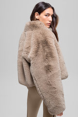 Faux Fur Allure Jacket - Oat