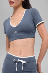 Airbrush Race Pace Short Sleeve - Bluestone/White