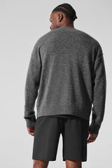 Unisex Wool Cashmere New Class Crewneck Sweater - Platinum Grey