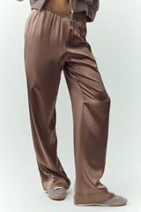 Silk Luminous Pant (Long) - Alpine Cocoa