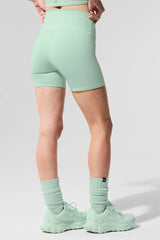 5" Airbrush High-Waist Biker Short - Spearmint