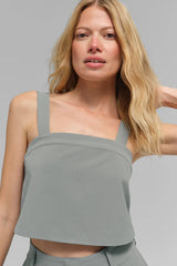 Cropped Dreamscape Tank - Lunar Grey