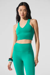 Airbrush Real Bra Tank - Spruce Green