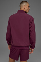 Light Weight Takeaway Track Pullover - Burgundy
