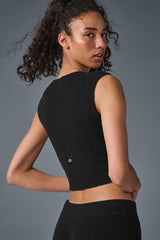 Snuggle Up Sweater Short Sleeve - Black