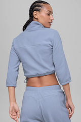 Polar Fleece Retreat Cropped Jacket - Winter Frost