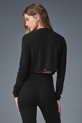 Pointelle Sweater Be Mine Cardigan - Black