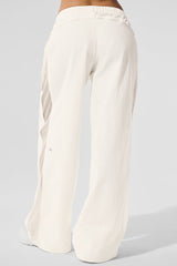 High-Waist Origin Wide Leg Track Pant - Ivory