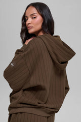 Pinstripe Hoodie - Espresso Pinstripe