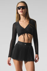 Airlift Mesh Divine Long Sleeve Bra - Black