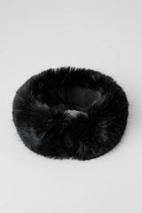 Opulent Faux Fur Wintersun Headband - Black