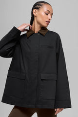 Twill Barn Jacket - Black/Espresso