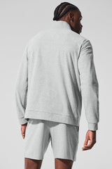 Conquer Max Mock Neck Full Zip - Athletic Heather Grey