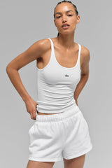 Ribbed Prosper Tank - White