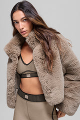 Faux Fur Allure Jacket - Oat