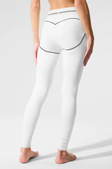 Airbrush High-Waist Heart Throb Legging - White/Black