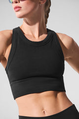 Seamless Delight High Neck Bra - Black