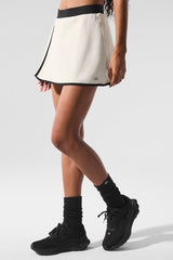 Airbrush Streamlined Skirt - Ivory/Black