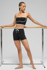 4" Airbrush High-Waist Race Pace Short - Black/White