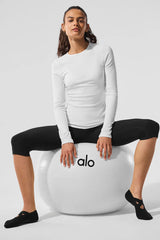 Ribbed Modal Long Sleeve - White