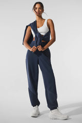Make Waves Sweatpant - Navy Tonal