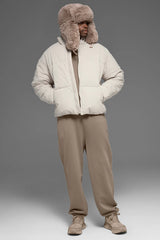 Stretch Woven Street Puffer - Bone