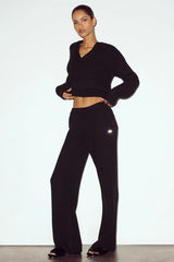 Cashmere Northstar Polo - Black