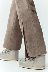 Wool Blend Bunny Slope Bib - Alpine Cocoa Heather