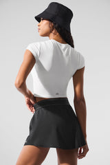Alosoft Crop Finesse Short Sleeve - White