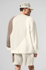Make Waves Crew Neck Pullover - Ivory/Bone/Gravel
