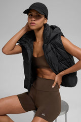 Gold Rush Puffer Vest - Black
