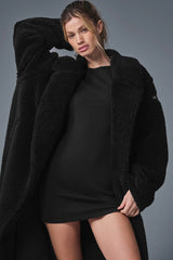 Oversized Sherpa Trench - Black