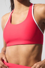 Airlift Super Sleek Contrast Bra - Candy Red/White
