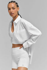 Cotton Real Deal Button Up Long Sleeve - White