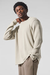 Elevate Waffle Long Sleeve Crew - Bone