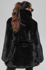 Faux Fur Starstruck Coat - Black