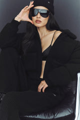 Cashmere Northstar Sweater Puffer - Black