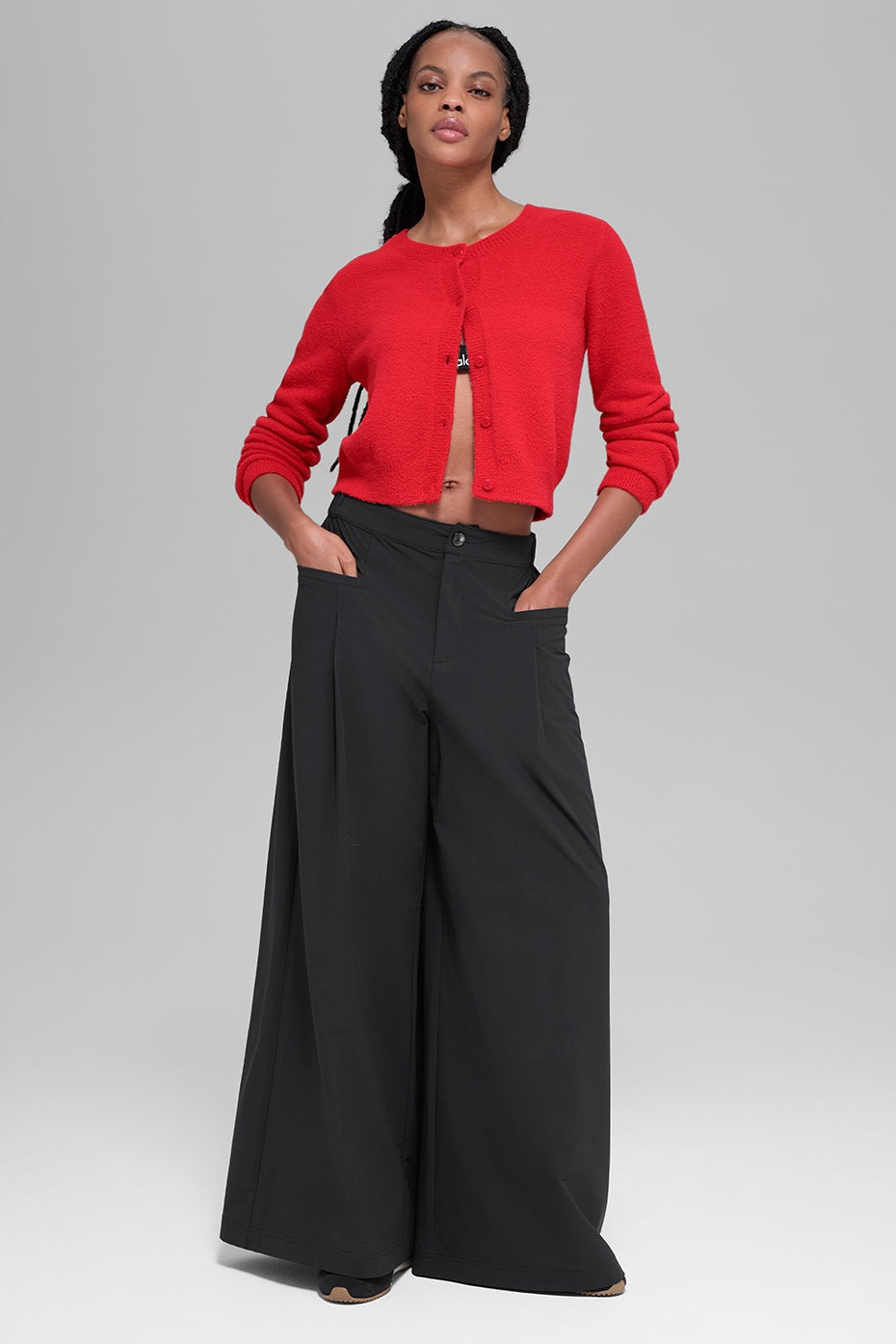 Main Act Wide Leg Trouser - Black