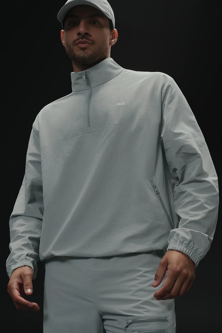 Light Weight Takeaway Track Pullover - Lunar Grey