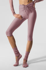Airlift Mesh High-Waist Divine Capri - Smoky Quartz