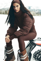 Cropped Atmosphere Puffer - Brownstone